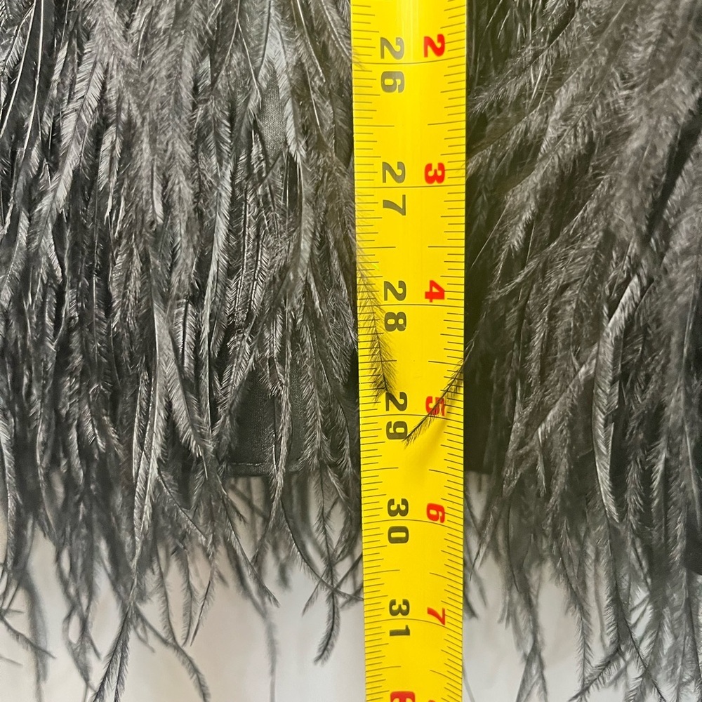 Polo Ralph Lauren Sz 18 Feather Trim Cocktail Dress – Real Ostrich Feathers - Picture 9 of 14